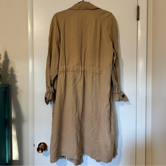 Zara Open Front Lightweight Trench Coat - Picture 2 of 7